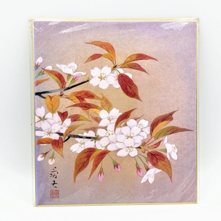 みかん様専用　四季の花色紙　４枚セット(絵画/タペストリー)