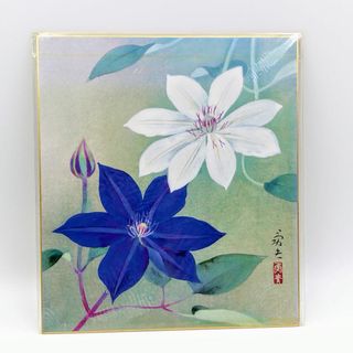 四季の花色紙　７月　鉄線(絵画/タペストリー)