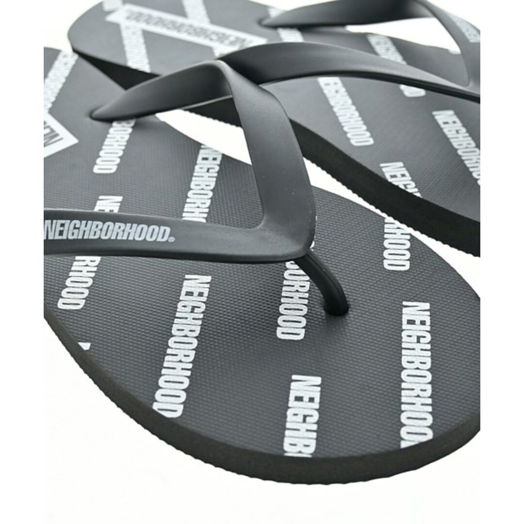 NEIGHBORHOOD(ネイバーフッド)のNEIGHBORHOOD サンダル S(26cm位) 黒x白(総柄) 【古着】【中古】 メンズの靴/シューズ(サンダル)の商品写真