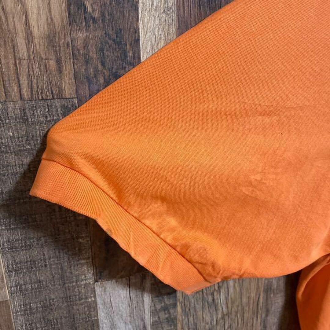 ラルフローレン ビッグサイズ ピーチオレンジ ポロシャツ ロゴ 刺繍 USA 9