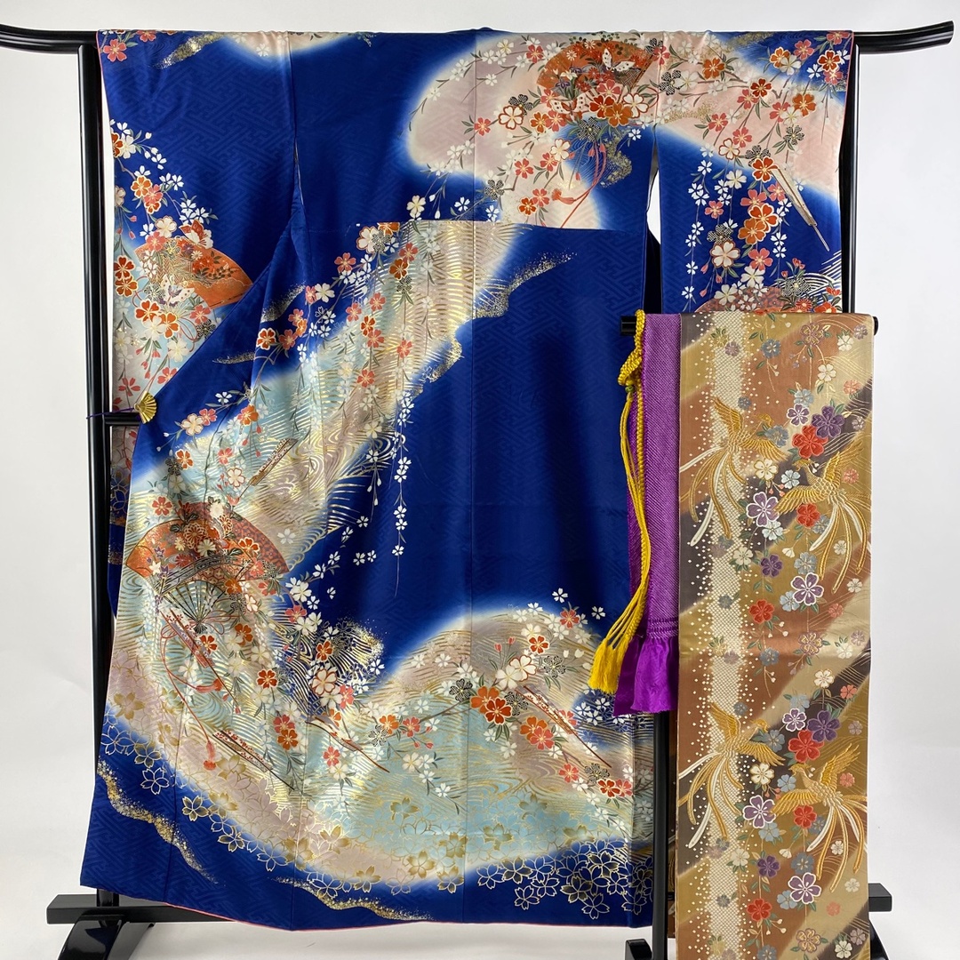 振袖 身丈160cm 裄丈64.5cm M 正絹 秀品