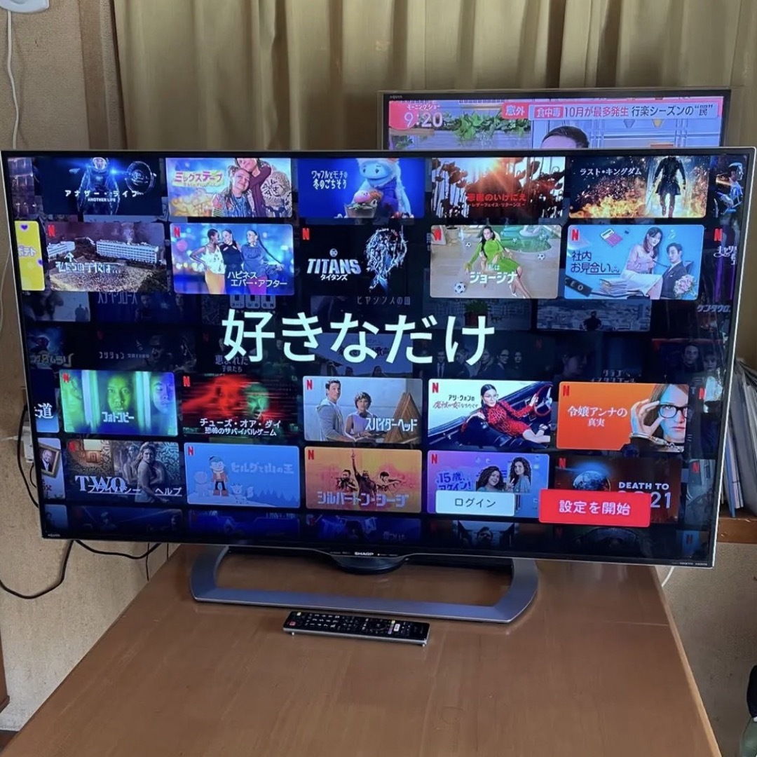 AQUOS(アクオス)の液晶テレビ 50インチ Bluetooth Netflix YouTube スマホ/家電/カメラのテレビ/映像機器(テレビ)の商品写真