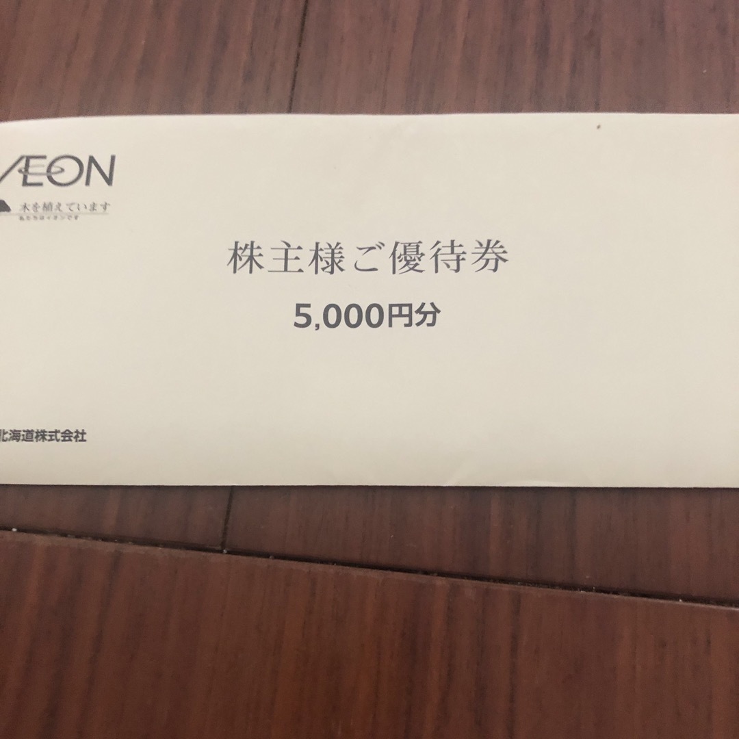 イオン北海道株主優待券 5000円分　有効期限2024年6月30日 チケットの優待券/割引券(その他)の商品写真