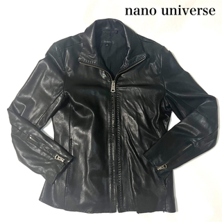 ナノユニバース(nano・universe)のnano universe ナノユニバース 羊革 Sサイズ ブラック(レザージャケット)