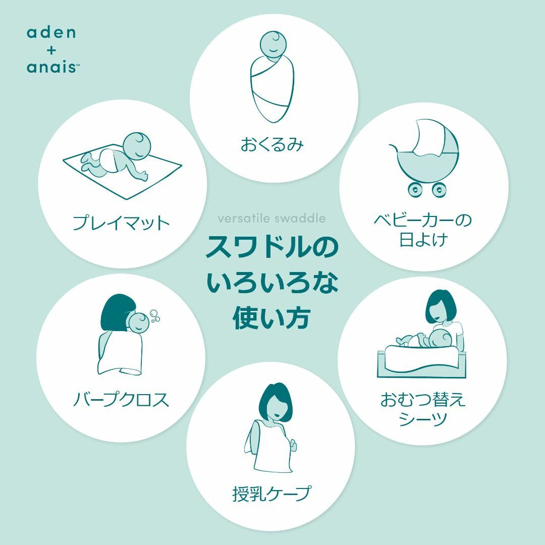 おくるみ ディズニー ガーゼ ベビー aden by aden + anais