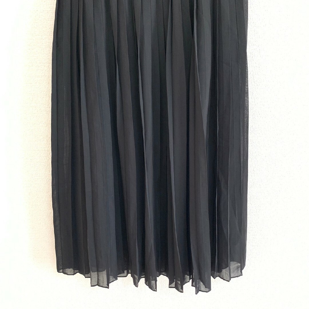 chocol raffine robe(ショコラフィネローブ)のchocol raffine robe　プリーツスカート　ブラック　F　シフォン レディースのスカート(ひざ丈スカート)の商品写真