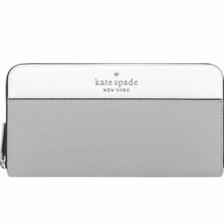 ケイトスペードニューヨーク(kate spade new york)のkate spade 長財布 レザー グレー 白 ステイシー コンチネンタル(財布)