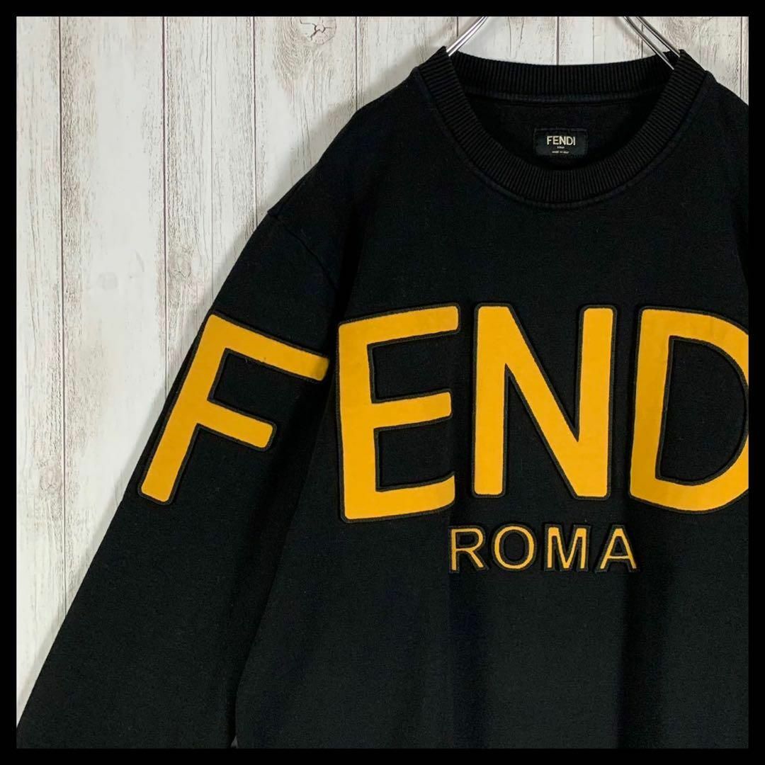 即完売モデル】FENDI フェンディ センターロゴ 入手困難 希少 トレーナー-