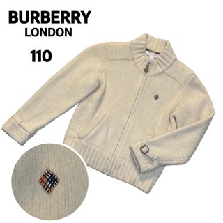 バーバリー(BURBERRY)の美品 BURBERRY LONDON カシミア混カーディガン 110 バーバリー(カーディガン)