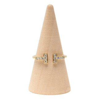 ティファニー(Tiffany & Co.)の美品 ティファニー リング 指輪 750 ダイヤ Tワイヤー レディース 12号(リング(指輪))