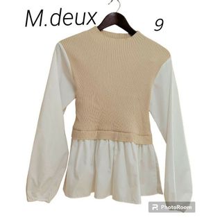 エムドゥー(M.deux)の♥️新品♥️未使用♥️極美品♥️【M.deux】9 異素材 チュニックブラウス(シャツ/ブラウス(長袖/七分))