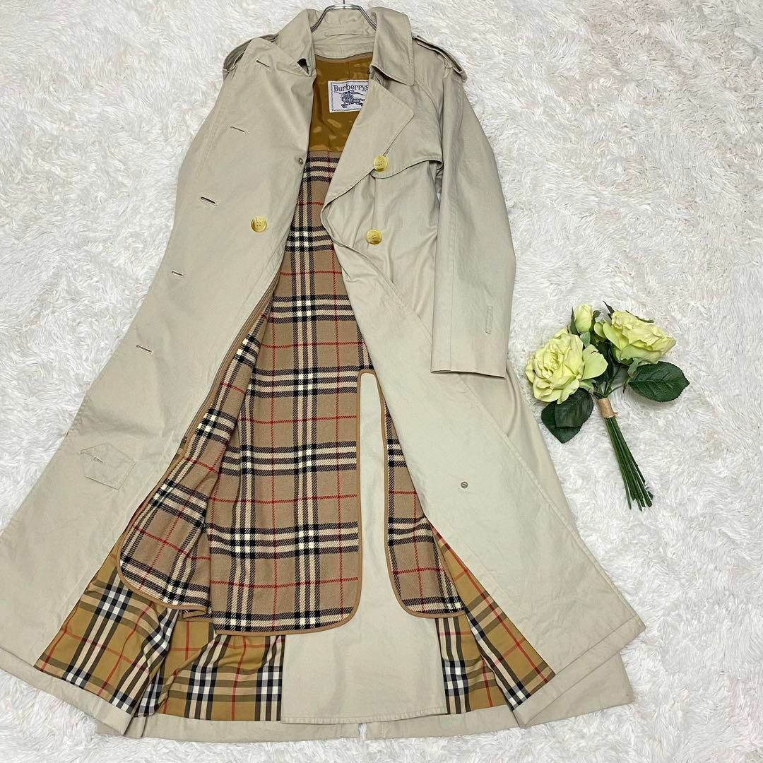 BURBERRY - BURBERRYS ロングトレンチコート ノバチェック 白タグ
