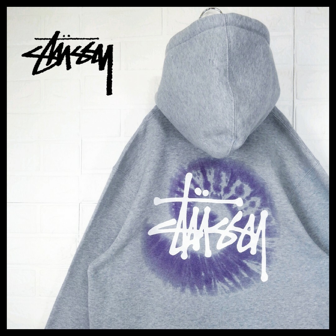 《STUSSY(ステューシー)》裏起毛　サークルロゴ　プルオーバーパーカー