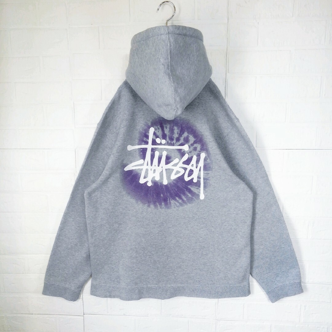 《STUSSY(ステューシー)》裏起毛 サークルロゴ プルオーバーパーカー