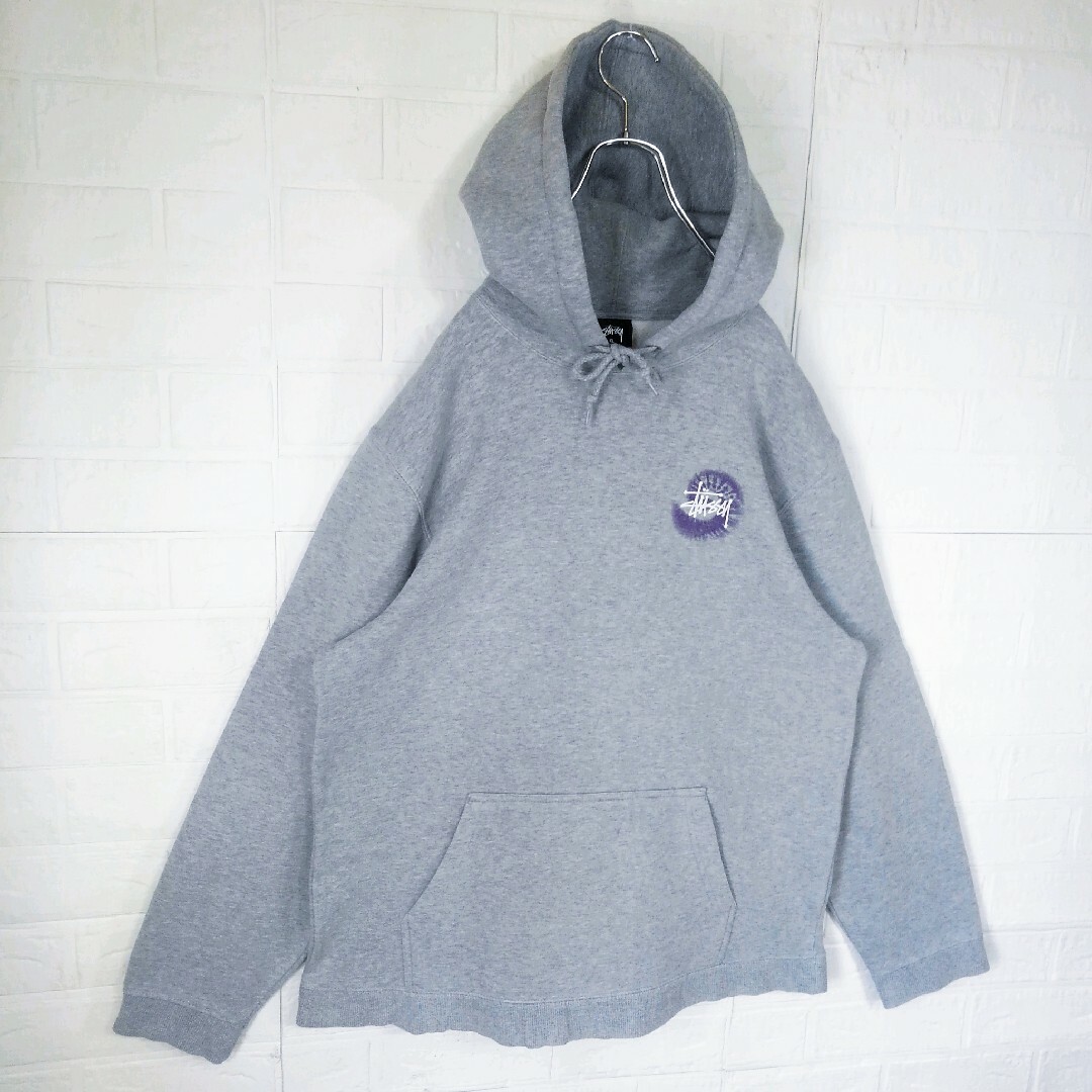 《STUSSY(ステューシー)》裏起毛 サークルロゴ プルオーバーパーカー