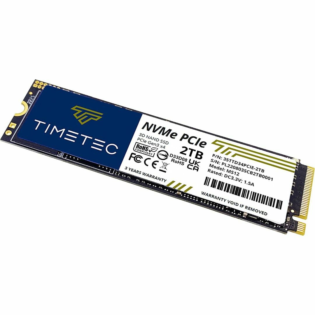 Timetec M.2 2280 NVMe PCIe Gen3x4 8Gb /