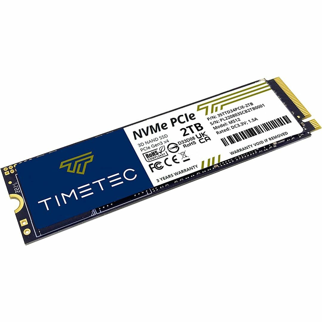 Timetec M.2 2280 NVMe PCIe Gen3x4 8Gb /