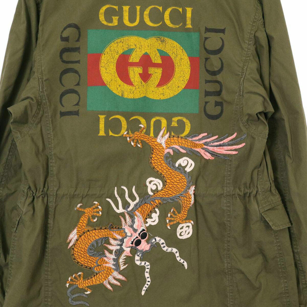 Gucci - グッチ GG ドラゴン 刺繍 ミリタリージャケット 475041 メンズ