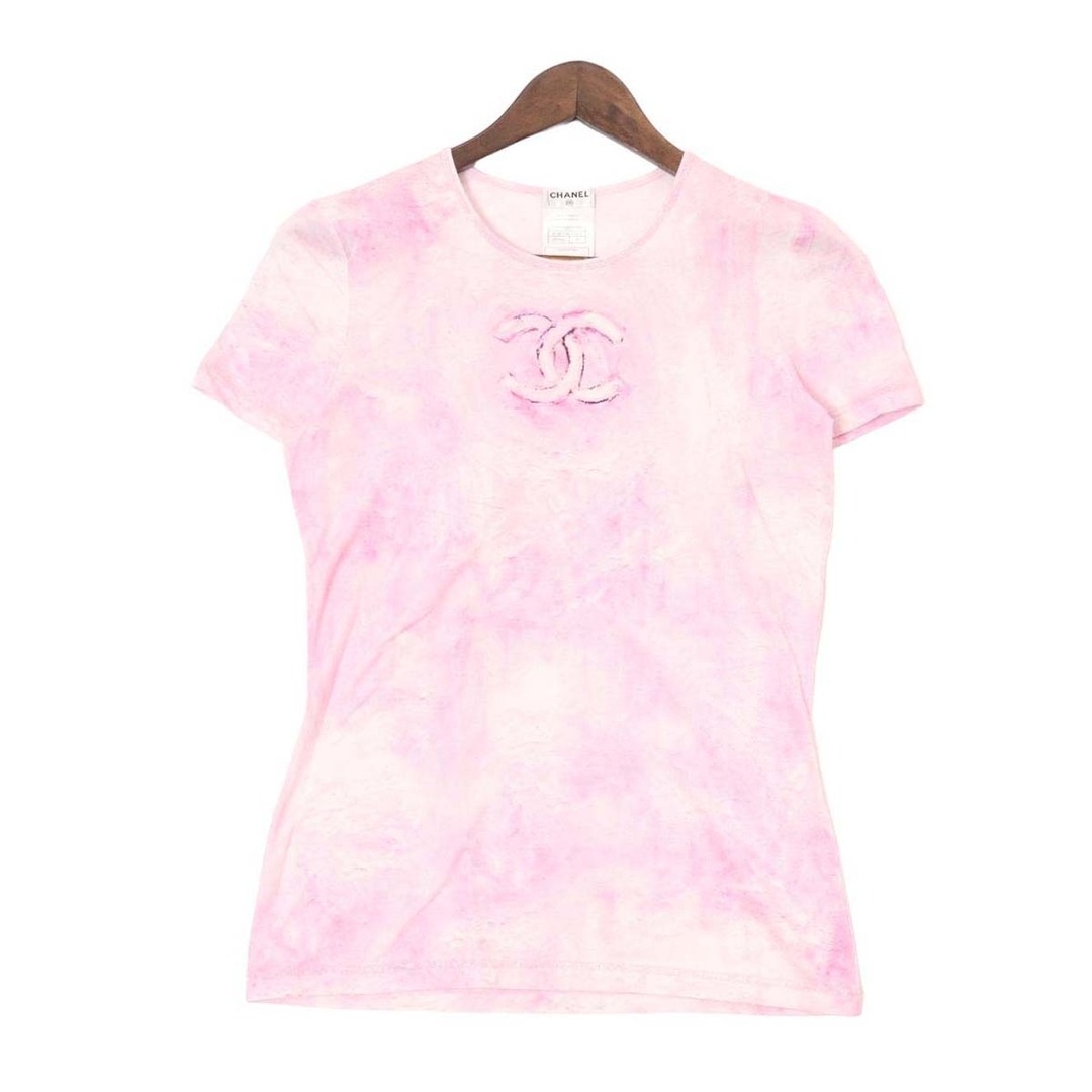 シャネル ココマーク 半袖Tシャツ P34611K02001 レディース ピンク CHANEL  【アパレル・小物】トップス