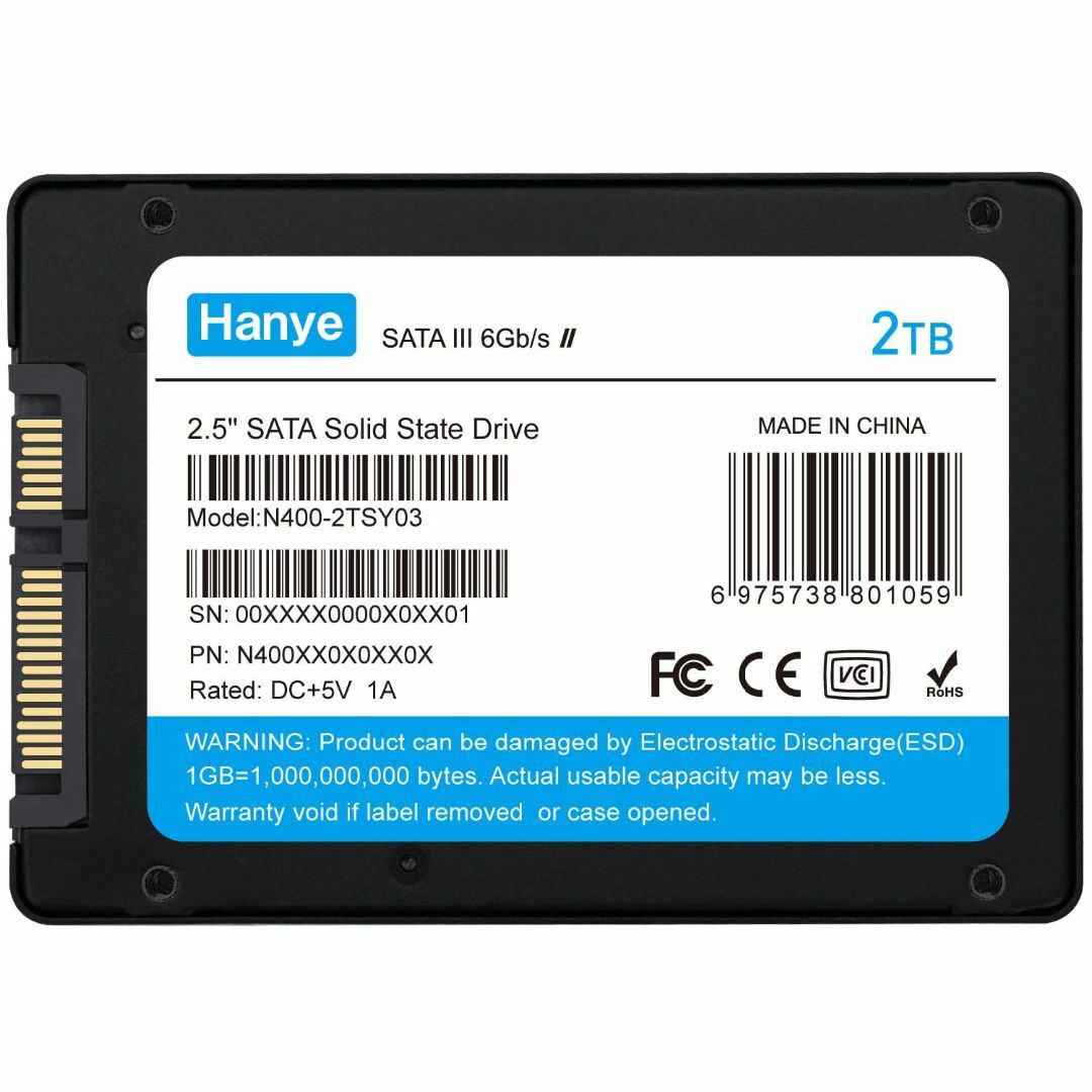 Hanye 2TB 3D NAND TLC採用 内蔵型 SSD 2.5インチ 7 - PCパーツ