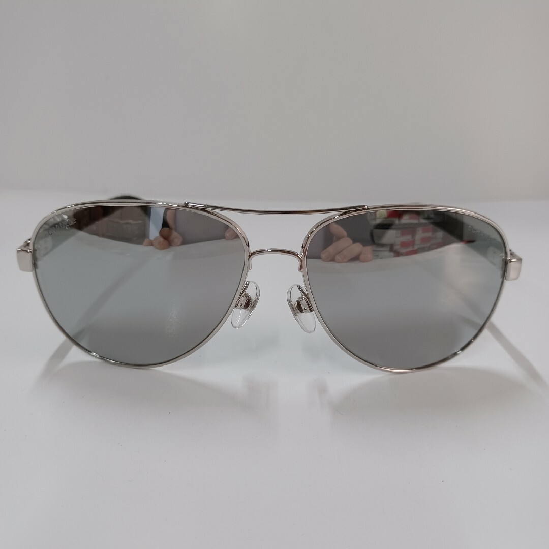 CHANEL Aviator 4207 Gold Mirrored CC Sunglasses