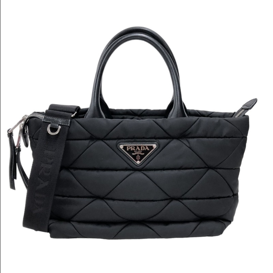 プラダ PRADA Re-Nylon ミディアム パデッドトート 1BG435 ブラック ナイロン レディース トートバッグ