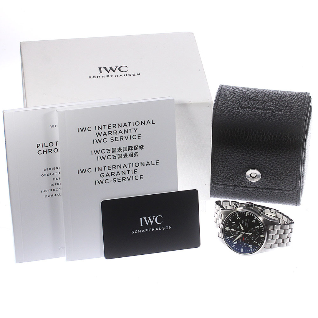 IWC IWC SCHAFFHAUSEN IW377710 パイロットウォッチ クロノグラフ デイデイト 自動巻き メンズ 美品 箱・保証書付き_773053