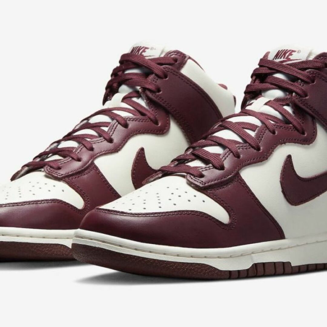 新品 NIKE WMNS DUNK HIGH Burgundy Crush 27