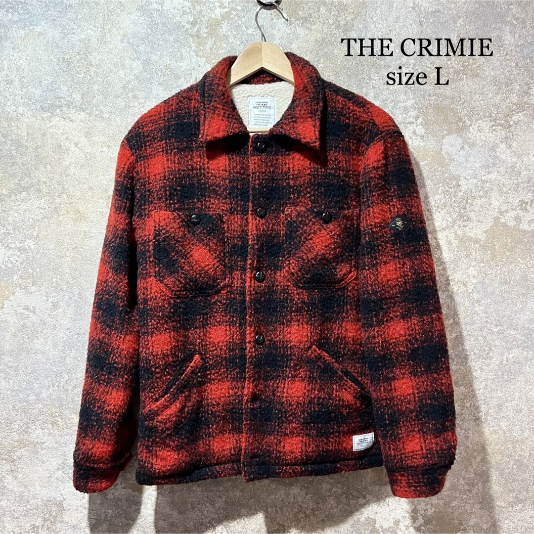 THE CRIMIE クライミー アルパカ混 チェック ボアブルゾン ジャケット