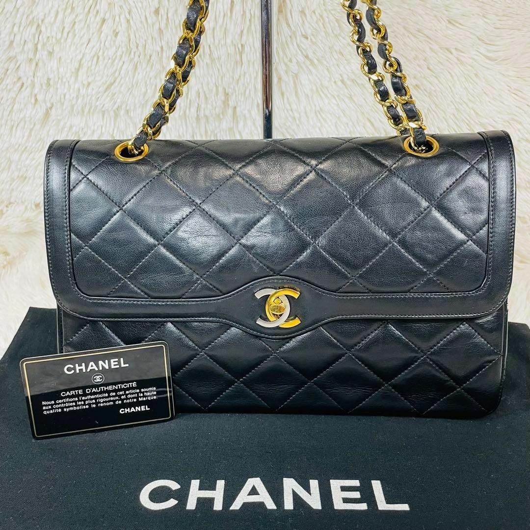 【極美品】CHANEL　ショルダーバッグ　パリ限定マトラッセ　シリアルシール