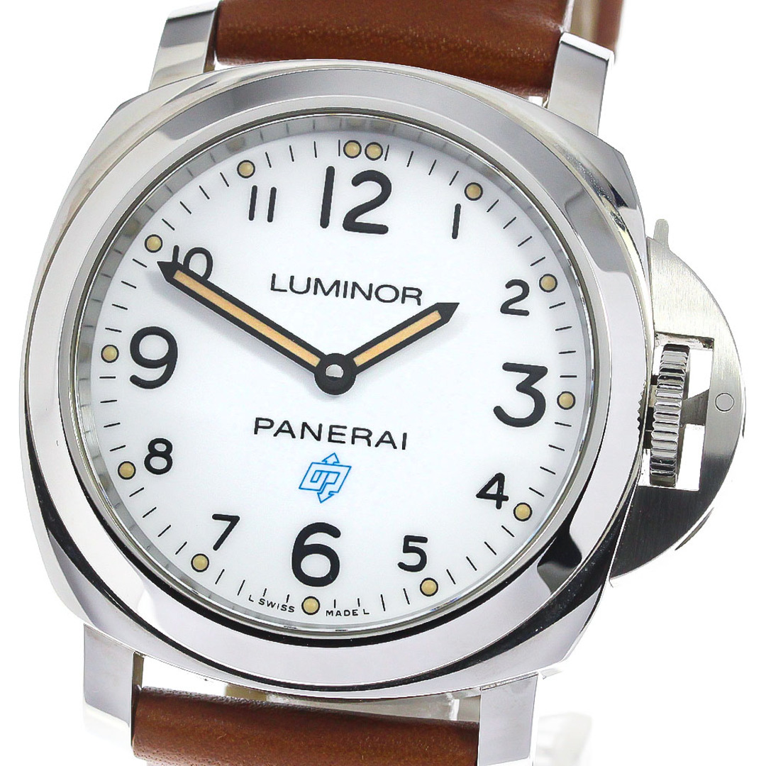 メンズ素材パネライ PANERAI PAM00775 ルミノール ベース ロゴ 3デイズ アッチャイオ 手巻き メンズ 美品 箱・保証書付き_772859