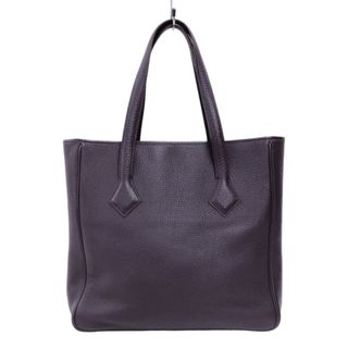 【限定価格】HERMES エルメス トートバッグ カリミMM ハンドバッグ 2008年 鞄 かばん □L フェルト  レザー   グレー ブルー 青 レディース【品】