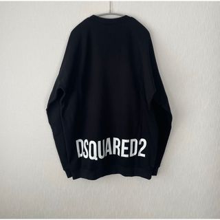 ディースクエアード(DSQUARED2)の【新品】DSQUARED2 ディースクエアード  ロゴ ブラック トレーナー(スウェット)