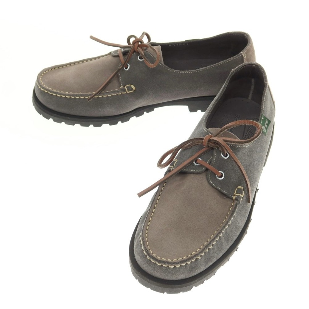 【未使用】フィルメランジェ FilMelange ×PARABOOT DOMINGUE スエード デッキシューズ グレー【サイズ8 1/2】【メンズ】