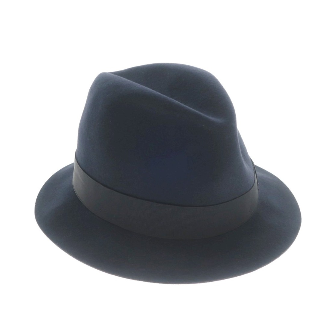 【新品】ボルサリーノ Borsalino ラビットファー 中折れフェルトハット ネイビー【サイズ58】【メンズ】