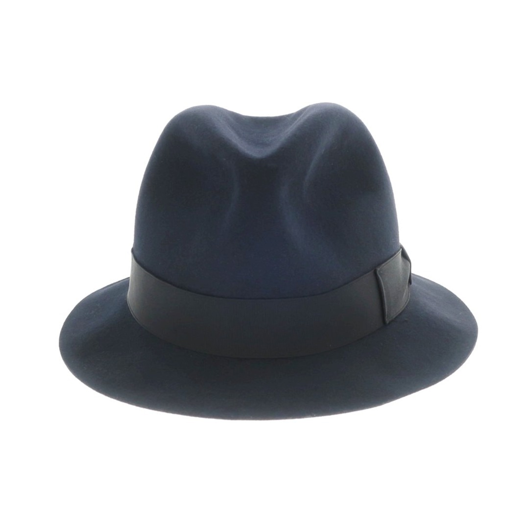 【新品】ボルサリーノ Borsalino ラビットファー 中折れフェルトハット ネイビー【サイズ58】【メンズ】