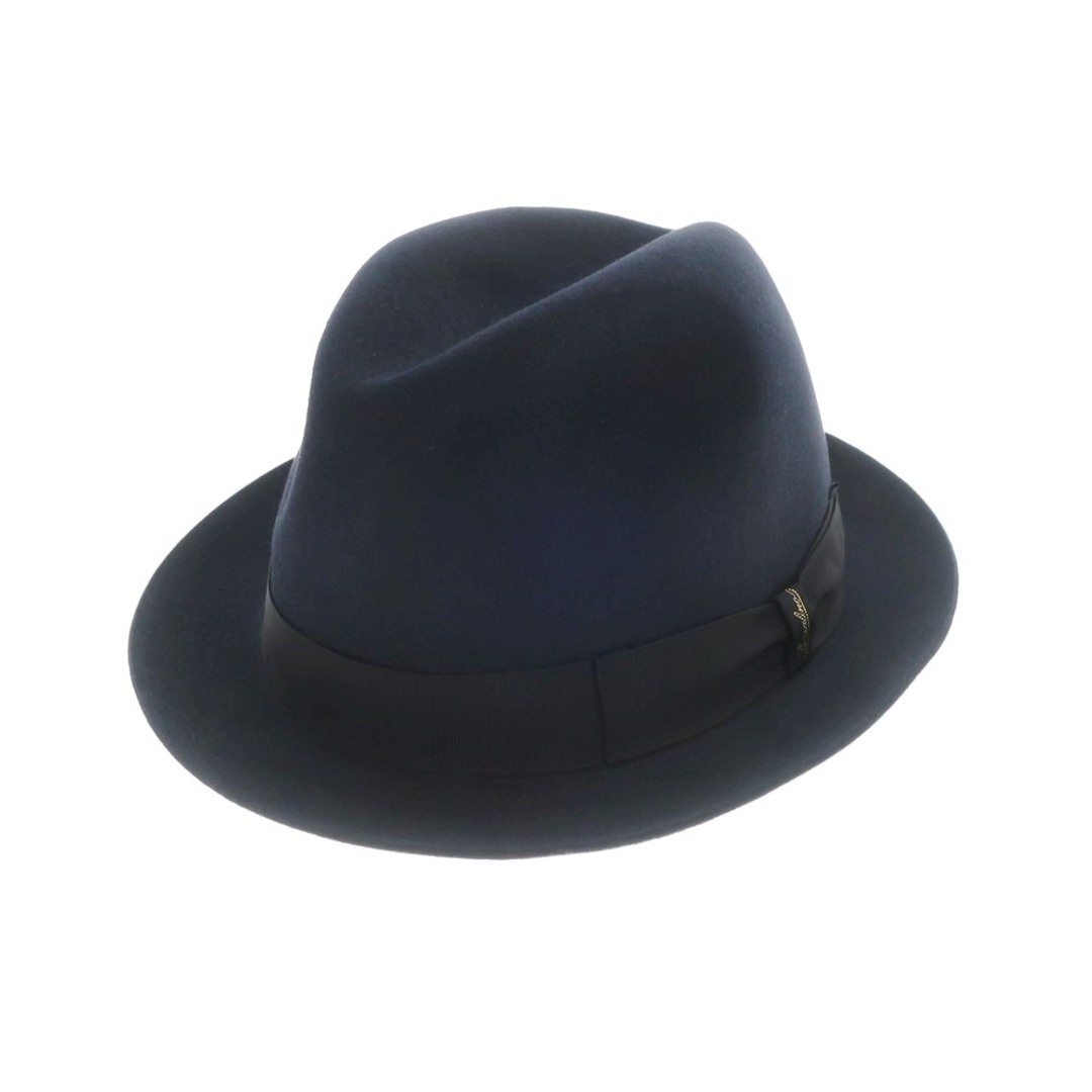 【新品】ボルサリーノ Borsalino ラビットファー 中折れフェルトハット ネイビー【サイズ60】【メンズ】