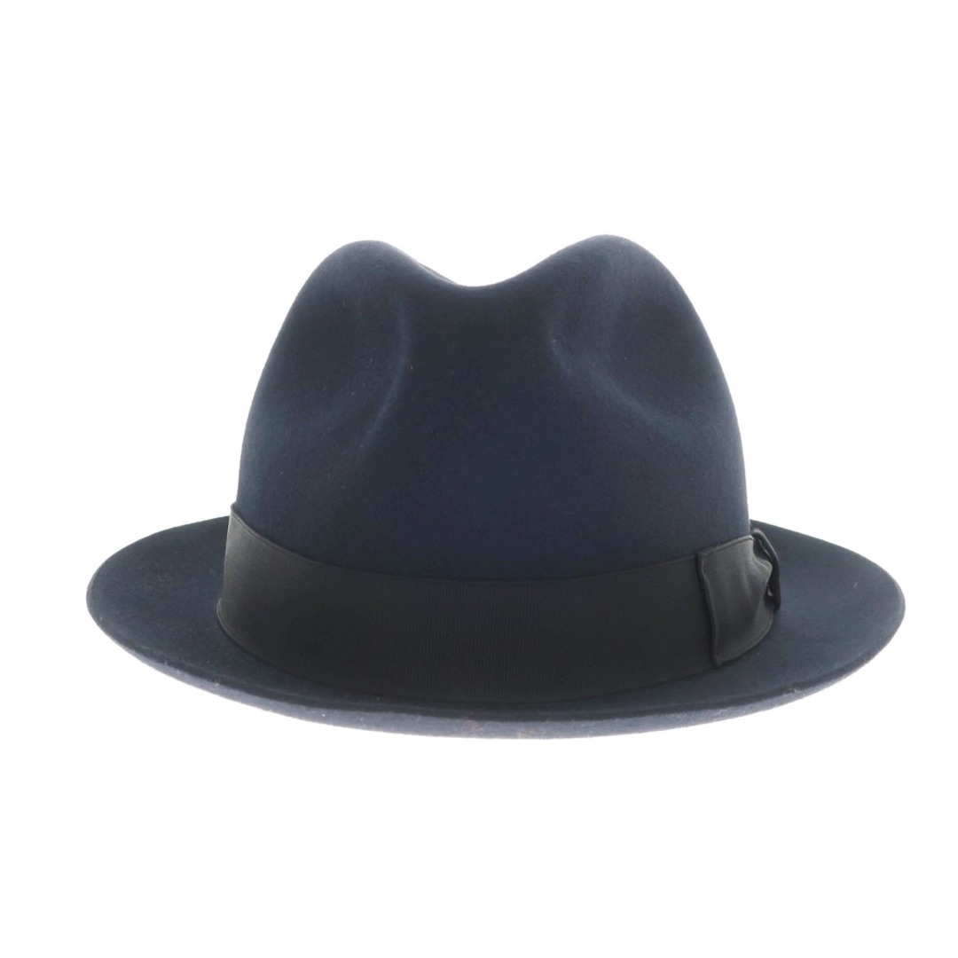 【新品】ボルサリーノ Borsalino ラビットファー 中折れフェルトハット ネイビー【サイズ58】【メンズ】