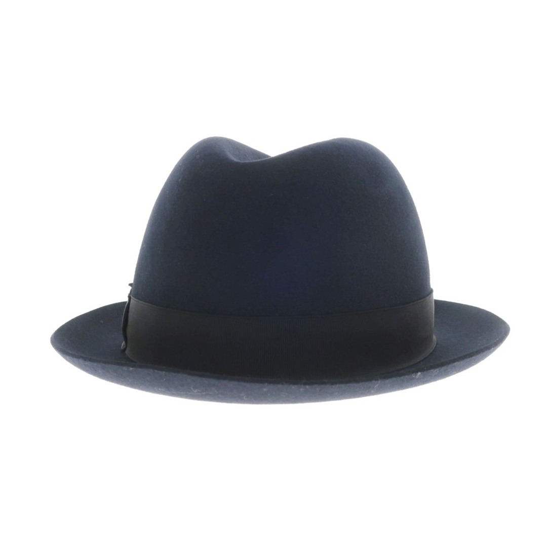 【新品】ボルサリーノ Borsalino ラビットファー 中折れフェルトハット ネイビー【サイズ58】【メンズ】