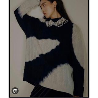 アメリヴィンテージ(Ameri VINTAGE)のアメリヴィンテージ　TIE DYE CABLE KNIT(ニット/セーター)