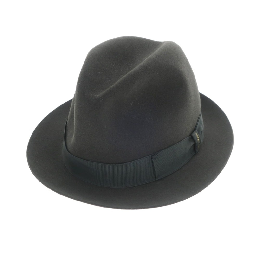 【新品】ボルサリーノ Borsalino ラビットファー 中折れフェルトハット ダークウォームグレー【サイズ58】【メンズ】 | フリマアプリ ラクマ