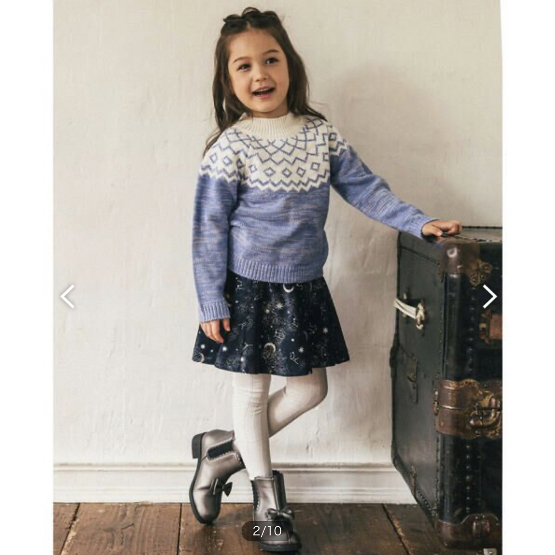 BeBe(ベベ)のBEBE ニットスカートセット キッズ/ベビー/マタニティのキッズ服女の子用(90cm~)(ニット)の商品写真