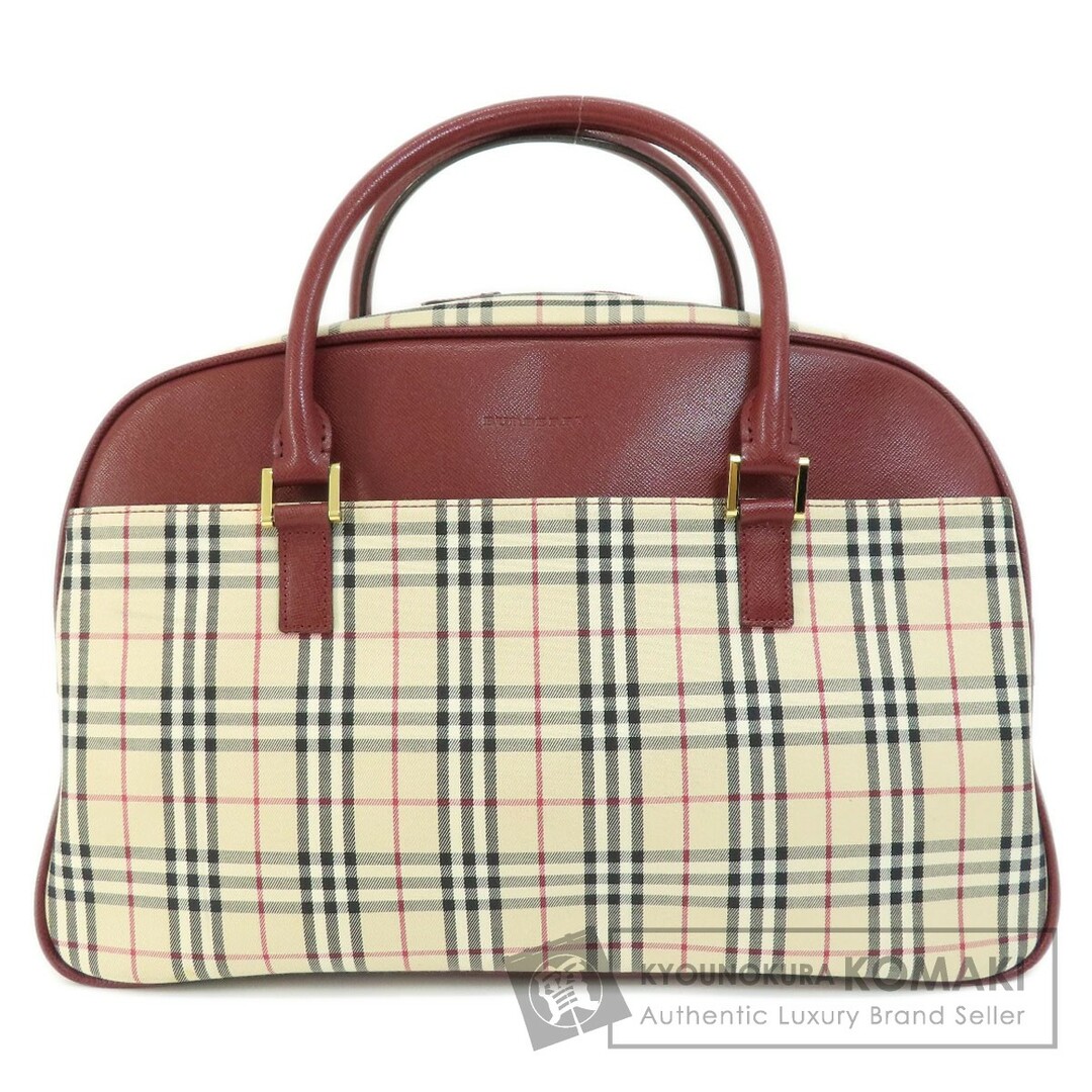 BURBERRY - BURBERRY ノバチェック ボストンバッグ キャンバス