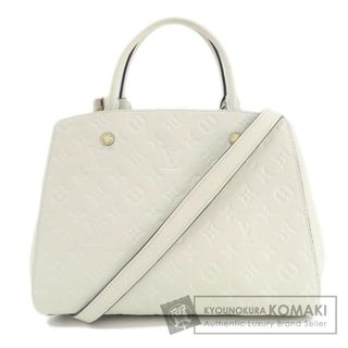 ルイヴィトン(LOUIS VUITTON)のLOUIS VUITTON M41698 モンテーニュMM ホワイト ハンドバッグ アンプラント レディース(ハンドバッグ)