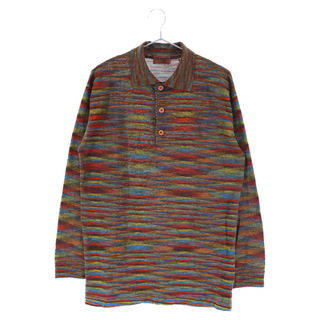 ミッソーニ(MISSONI)のMISSONI ミッソーニ ボーダー襟付きロングスリーブニット サマーセーター マルチ(ニット/セーター)