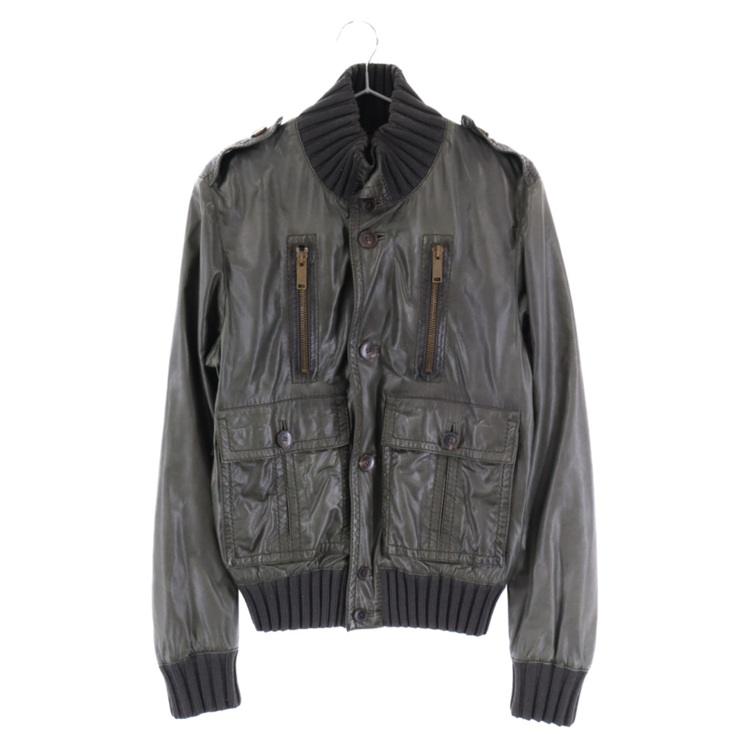 Gucci - GUCCI グッチ マドンナ カウレザーボンバージャケット 牛革