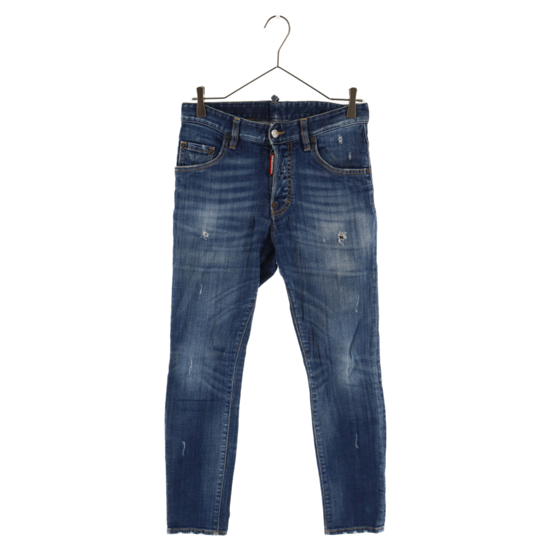 DSQUARED2 ディースクエアード 19SS SKATER JEANS ダメージ加工 ストレッチ スキニーデニムパンツ インディゴ 71LB0602