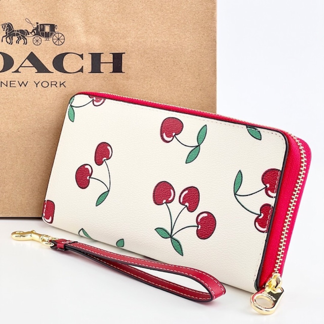 COACH - 新品 未使用 コーチ 長財布 ラウンドファスナー 白 ホワイト