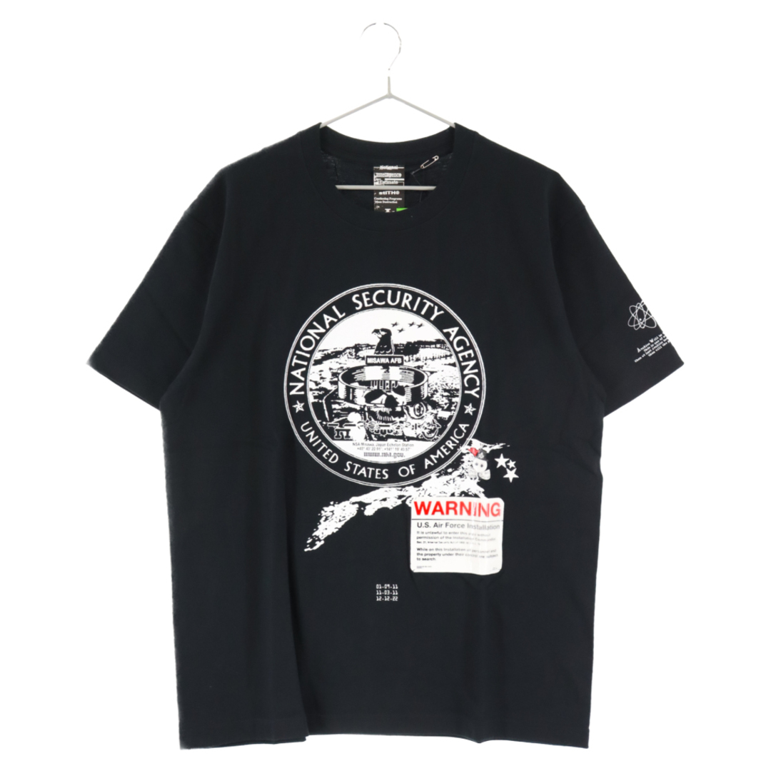 UNDERCOVER アンダーカバー ×stlTH National Security Agency Tee×ステルス  ナショナルセキュリティーエージェンシー プリント 半袖Tシャツ ブラック STL1003 800/8000 | フリマアプリ ラクマ