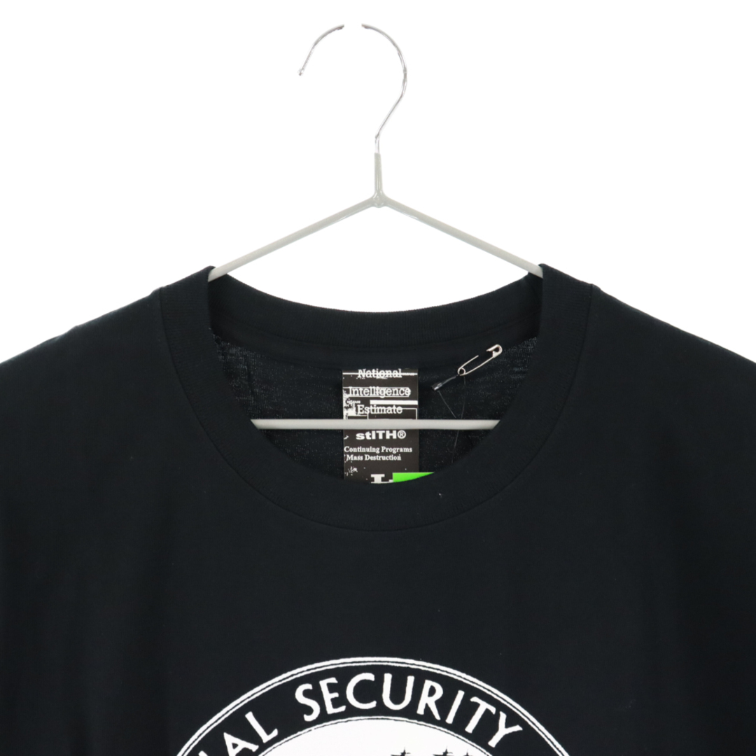 UNDERCOVER アンダーカバー ×stlTH National Security Agency Tee×ステルス  ナショナルセキュリティーエージェンシー プリント 半袖Tシャツ ブラック STL1003 800/8000